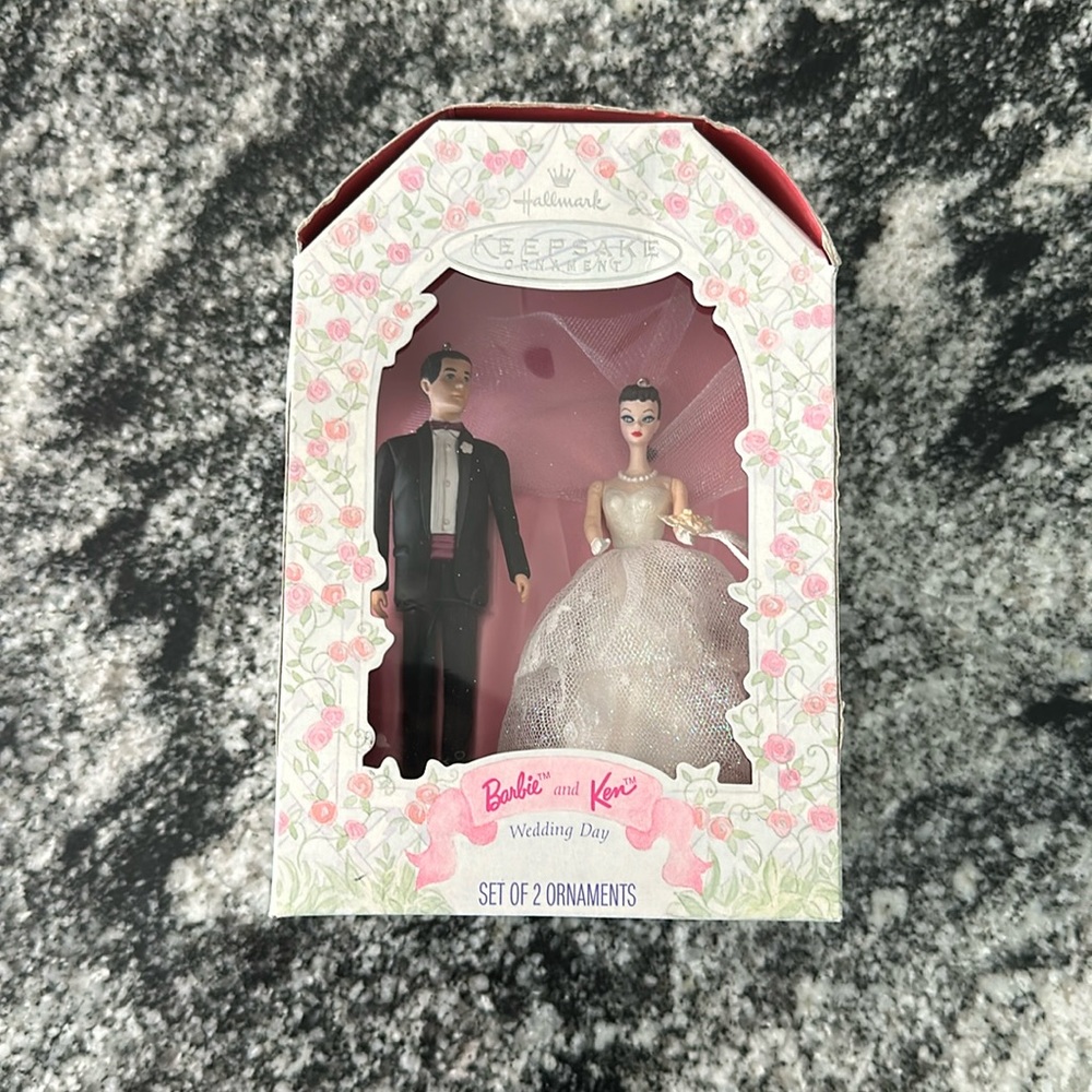 NIB Hallmark Holiday Keepsake Ornament Barbie And Ken Wedding Day 1997 C…